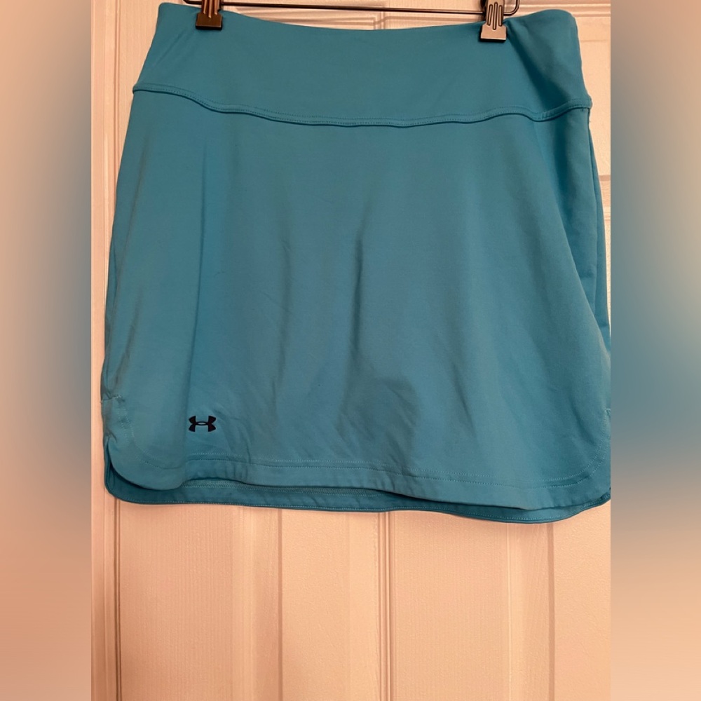 New Under Armour skirt tennis yoga medium blue athletic $89 skort shorts built